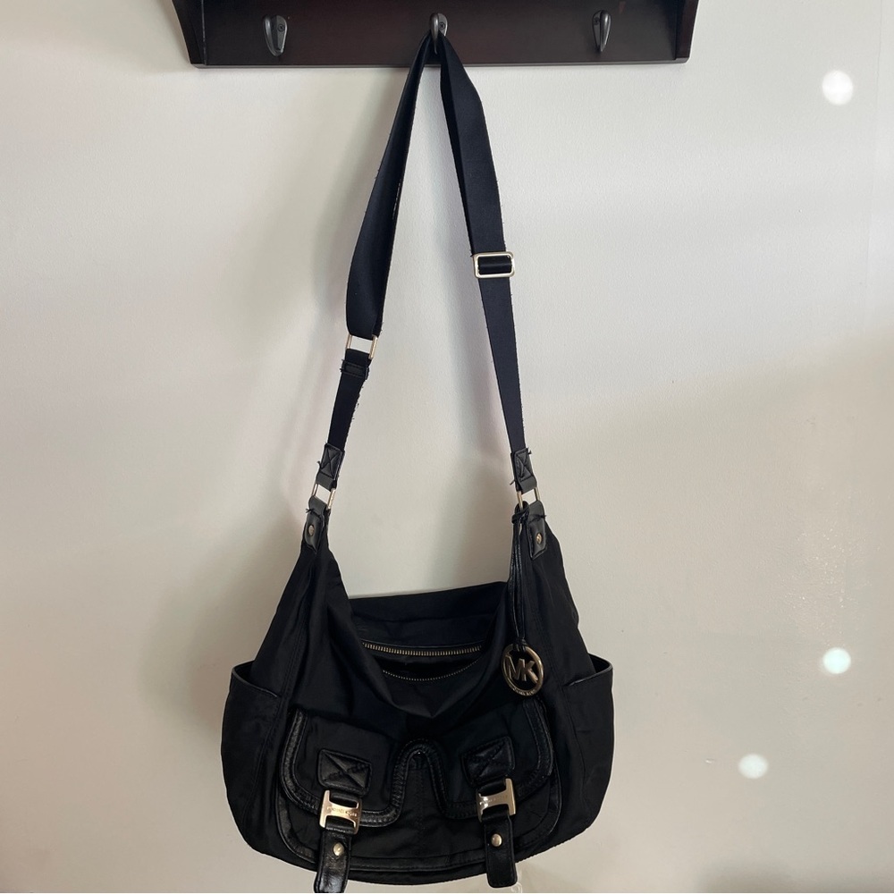 Michael Kors Black Nylon Crossbody Messenger Bag